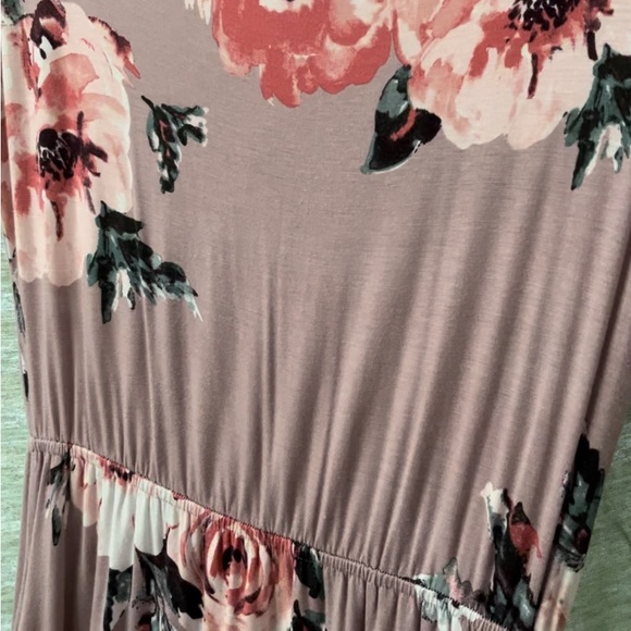 Dress Greyish Pink with flowers size medium - Picture 5 of 7